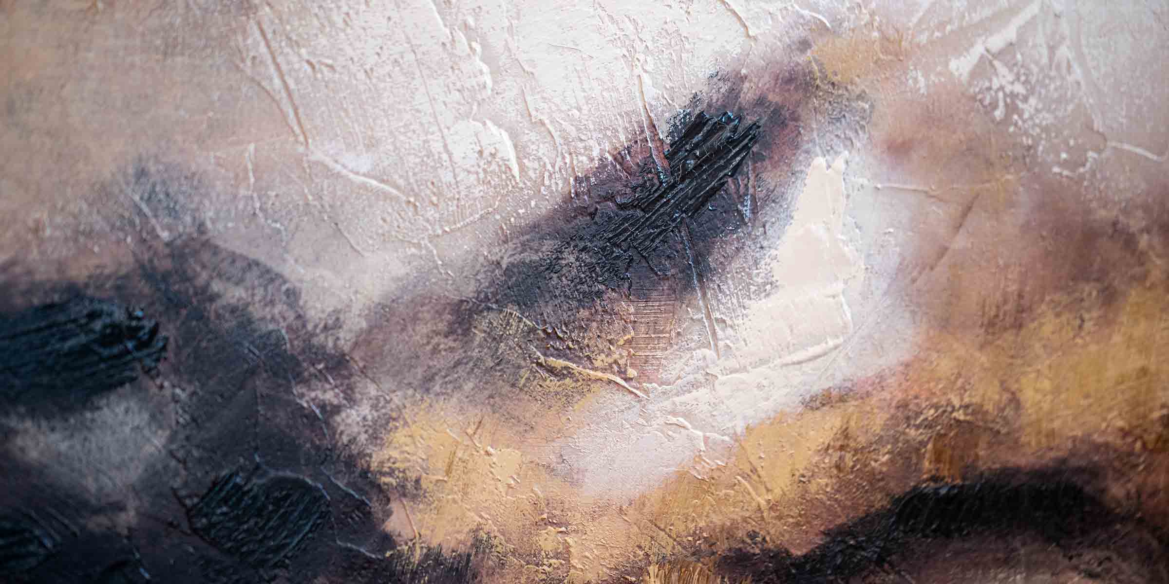 Extract of Hessian Abstract Canvas with Black Details