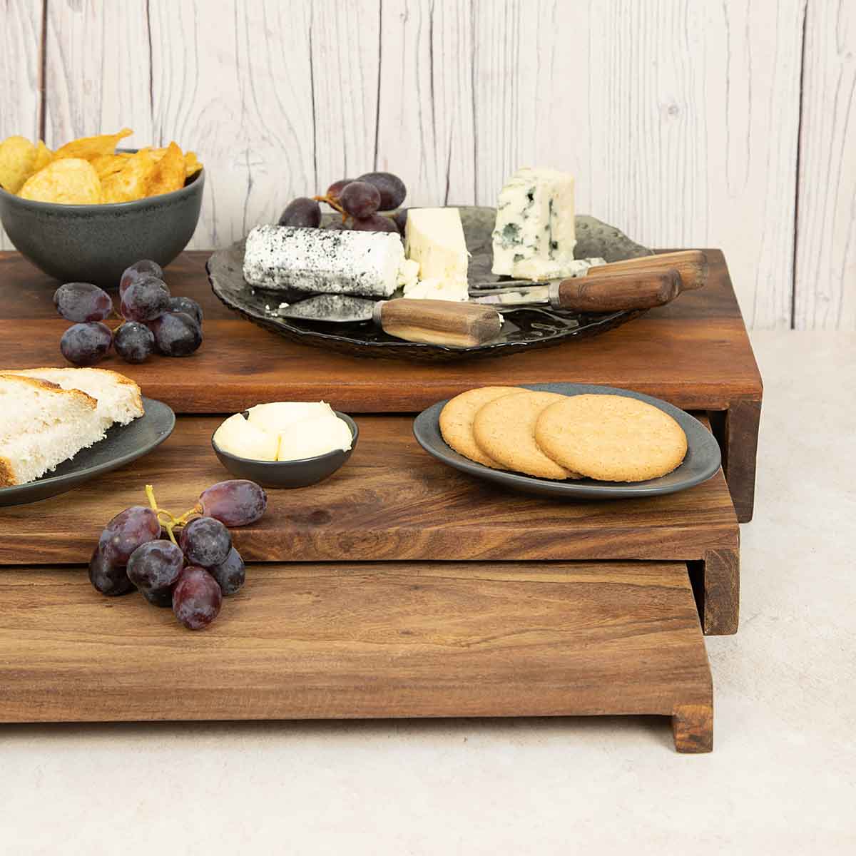 Acacia Wood Display Block for Styling & Serving
