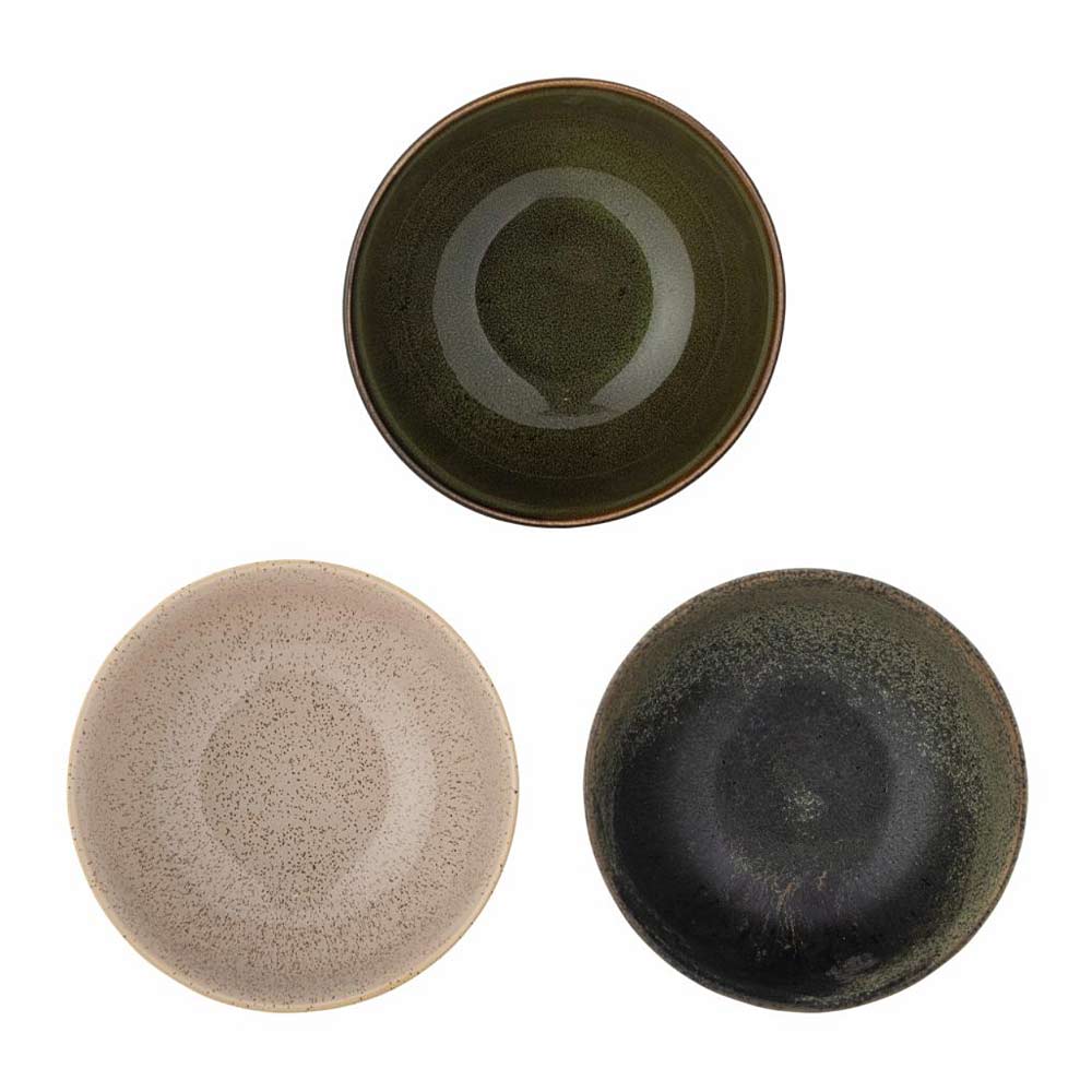 Addison Green Stoneware Bowls - Set of Three