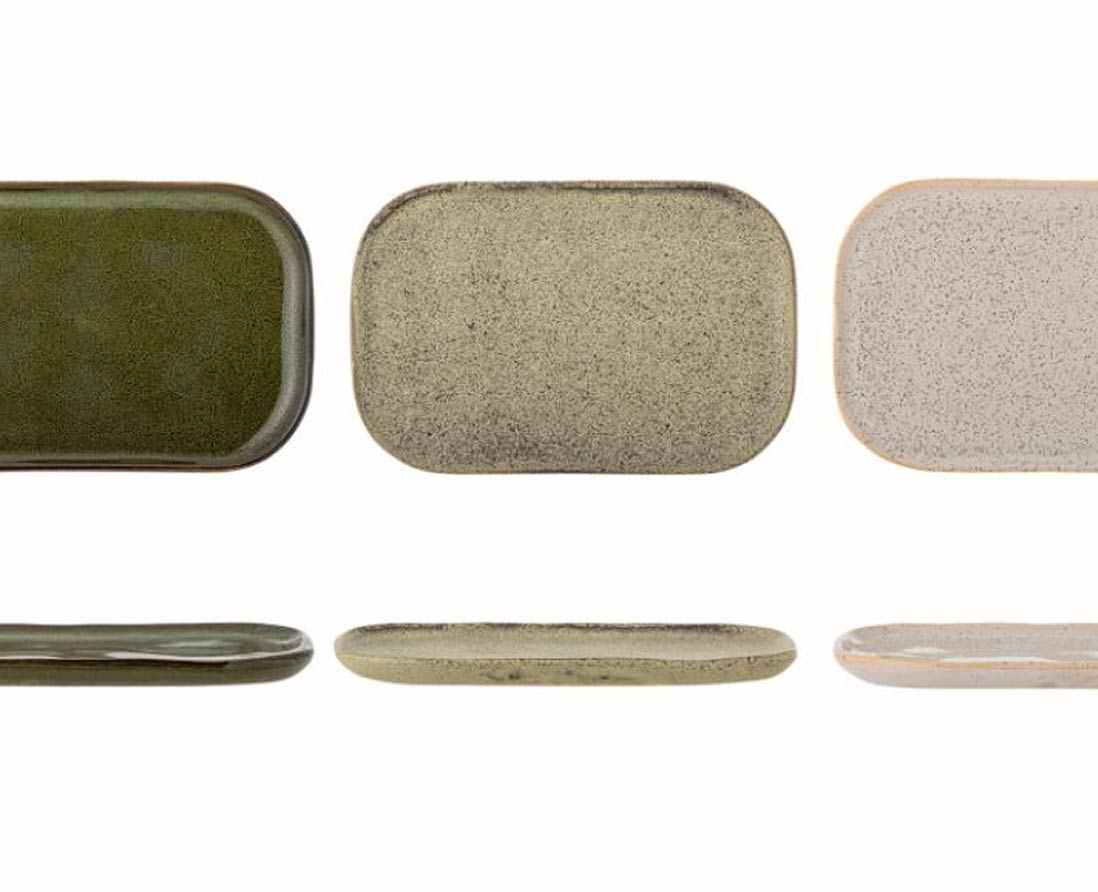 Addison Green Stoneware Plates - Set of Three