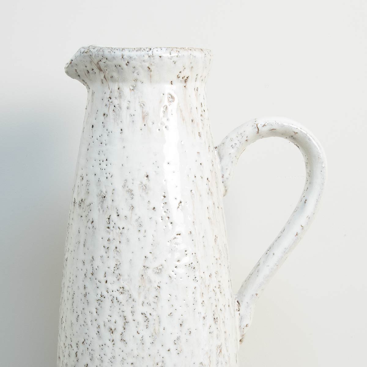 Aged Cream Terracotta Jug - Large - Top
