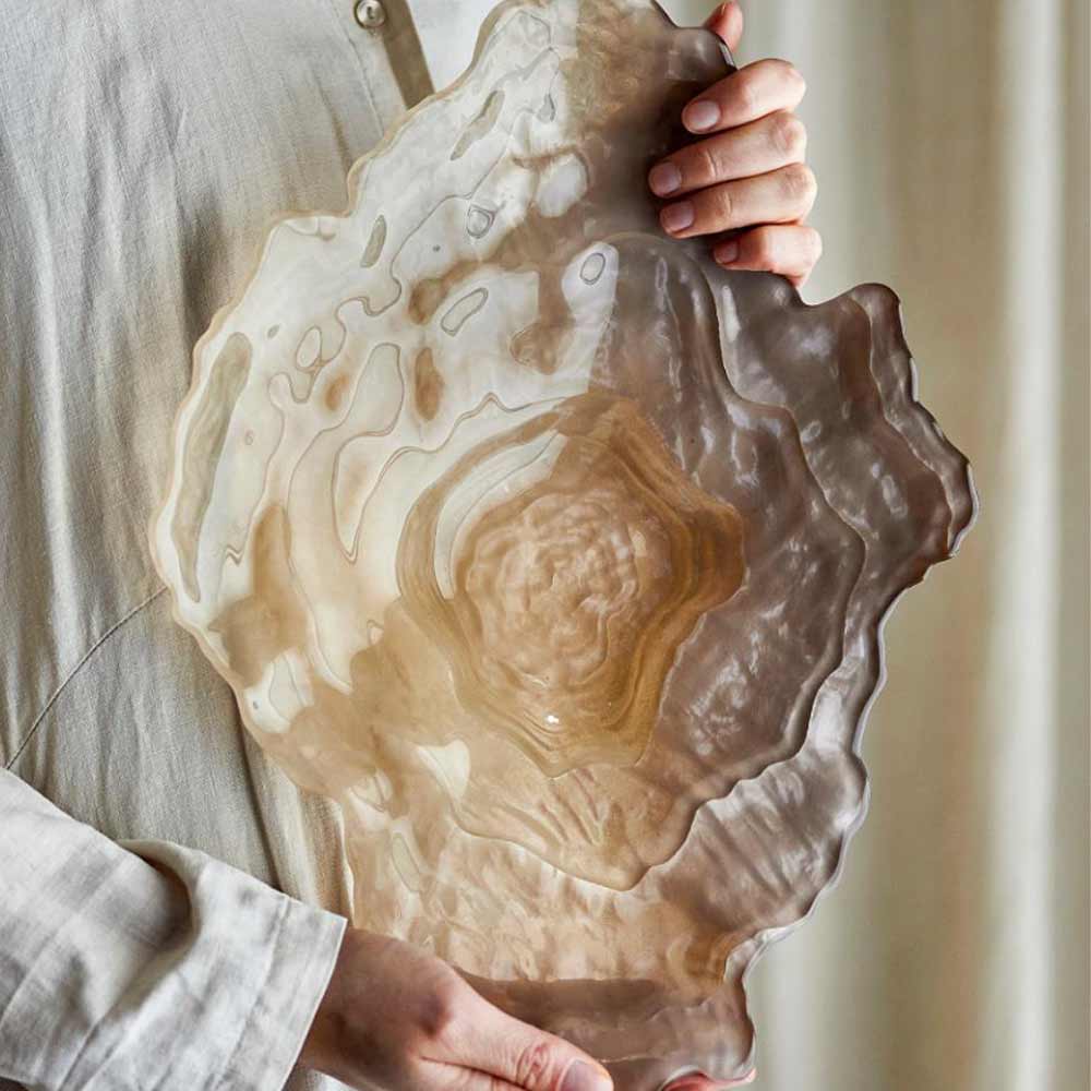 Aiku Decorative Glass Bowl - Natural