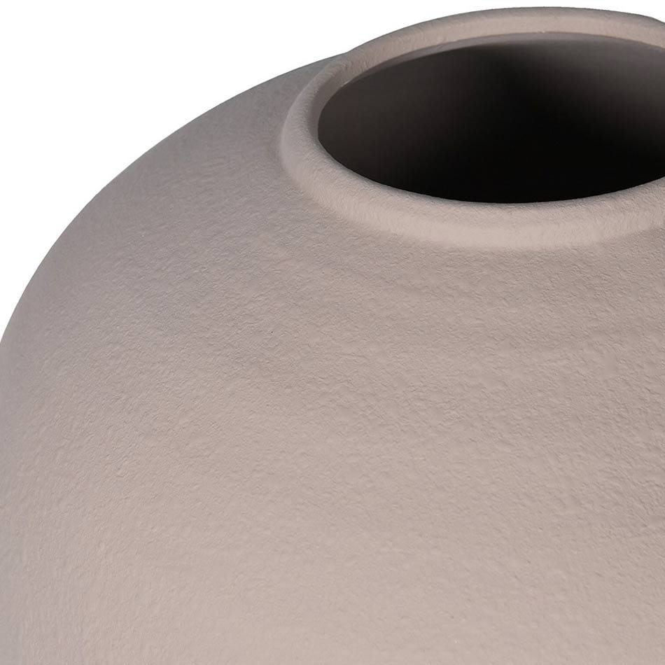 Tall Almond Textured Terracotta Vase – Floor Display Vase in Sculptural Shape - Close up