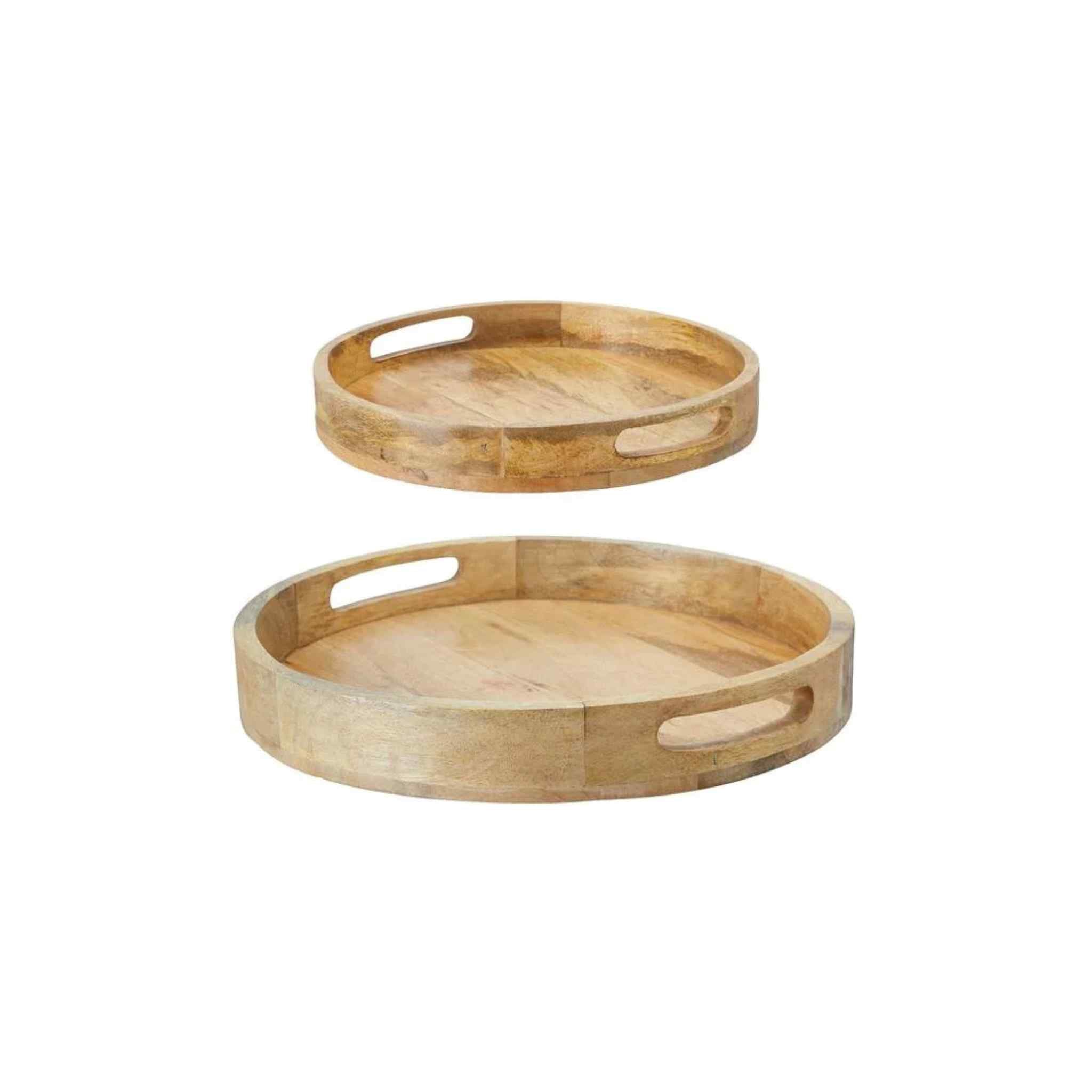Amba Wooden Trays - Large and Small