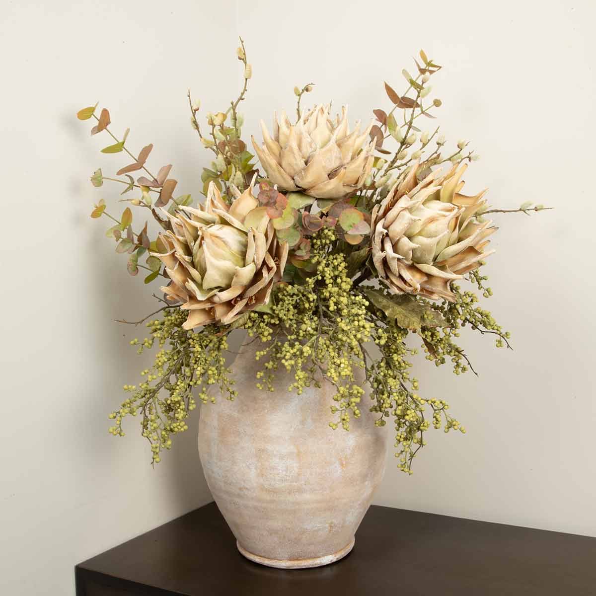 Anna Clay Urn Vase in Antique Terracotta