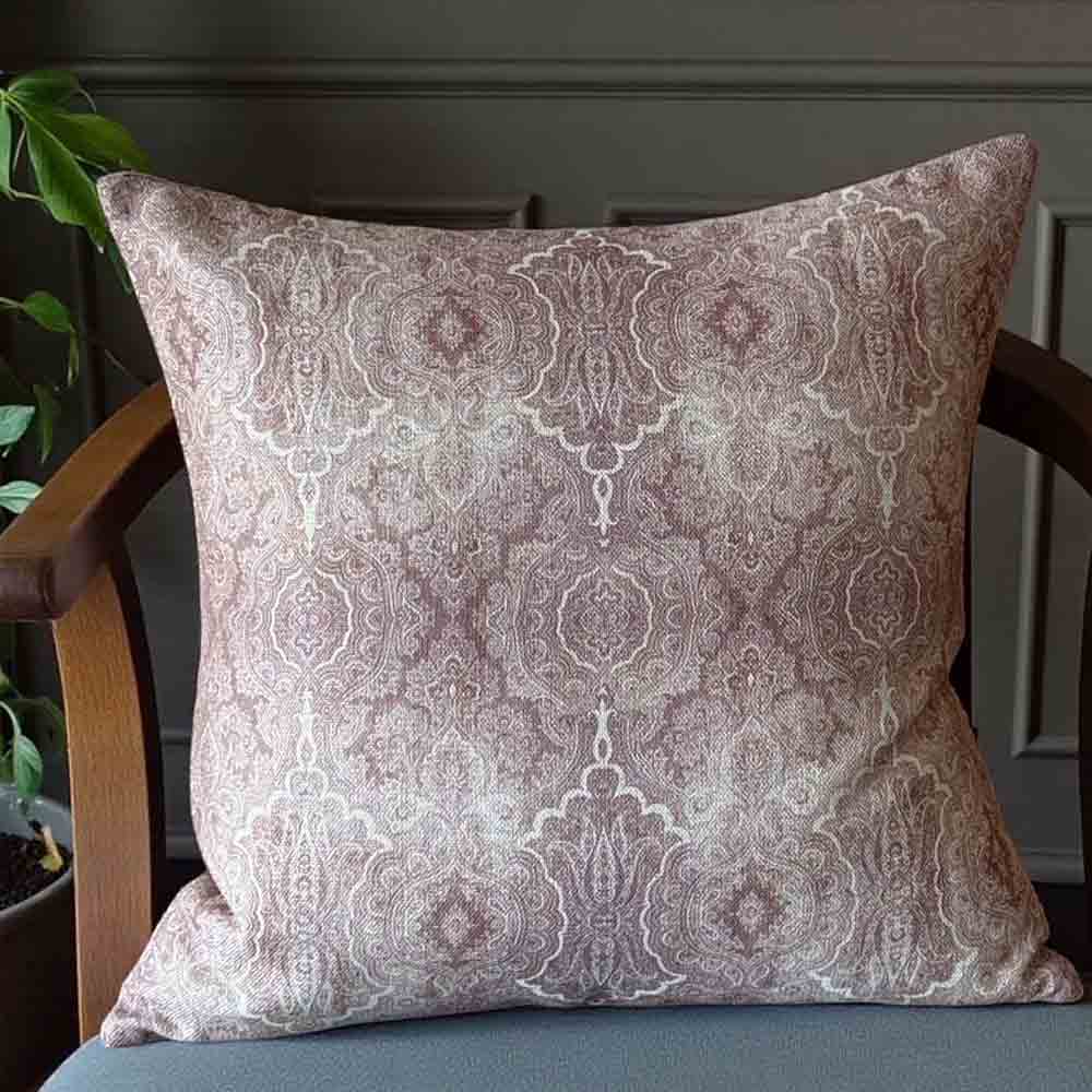 Anna Patterned Cushion in Rust