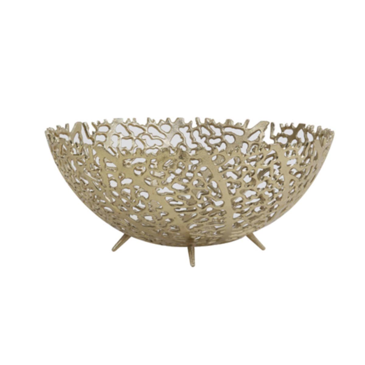 Antique Gold Coral Bowl - Large