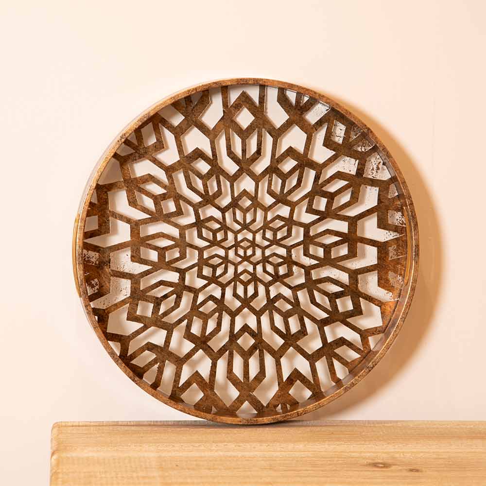 Antique Gold Mosaic Tray