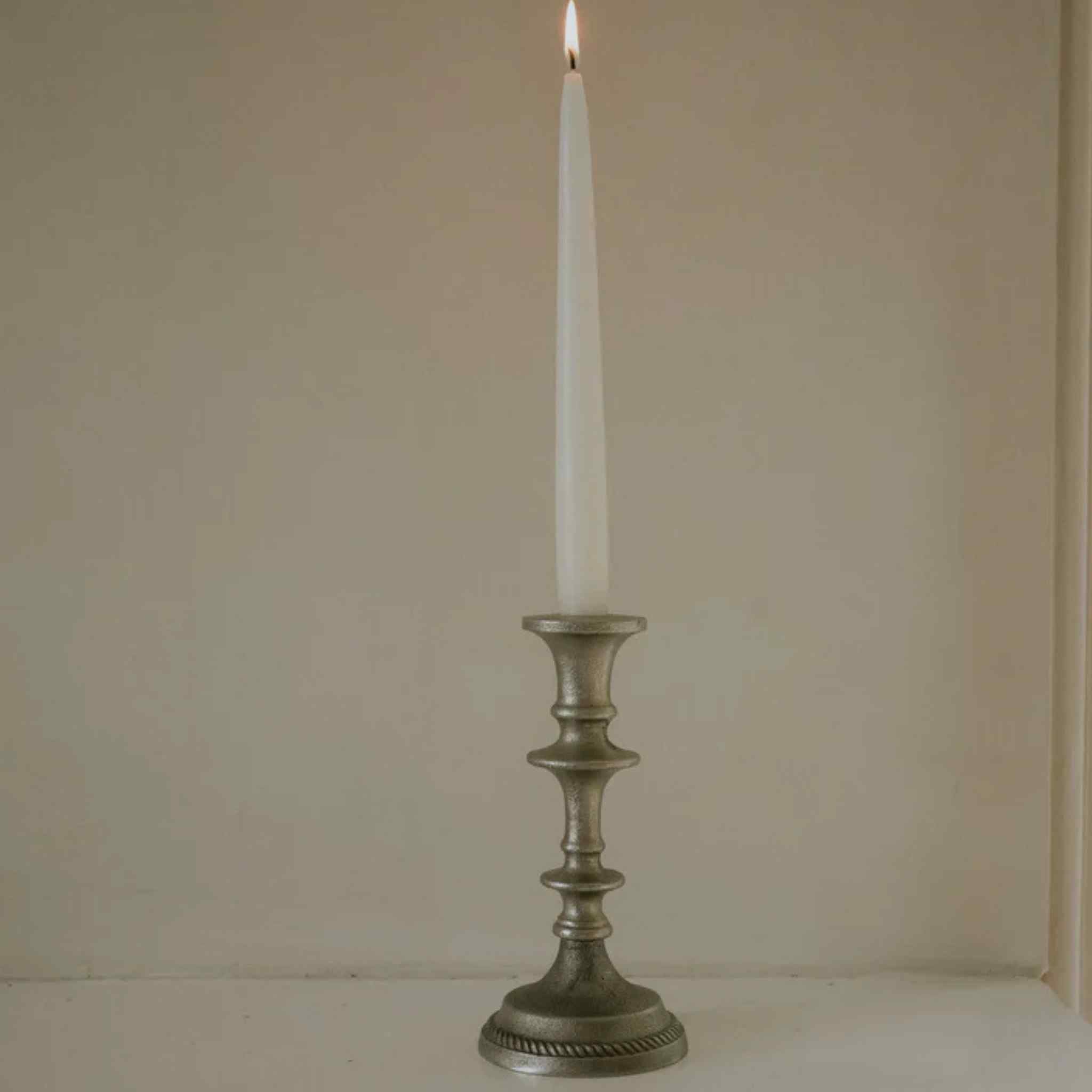 Antique Silver French Candlestick