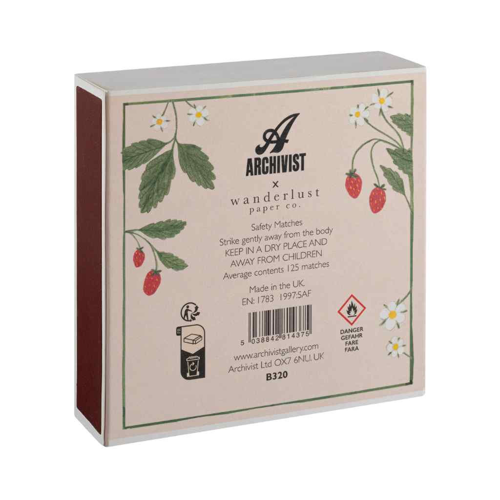 Archivist Matches - Wild Strawberry Design