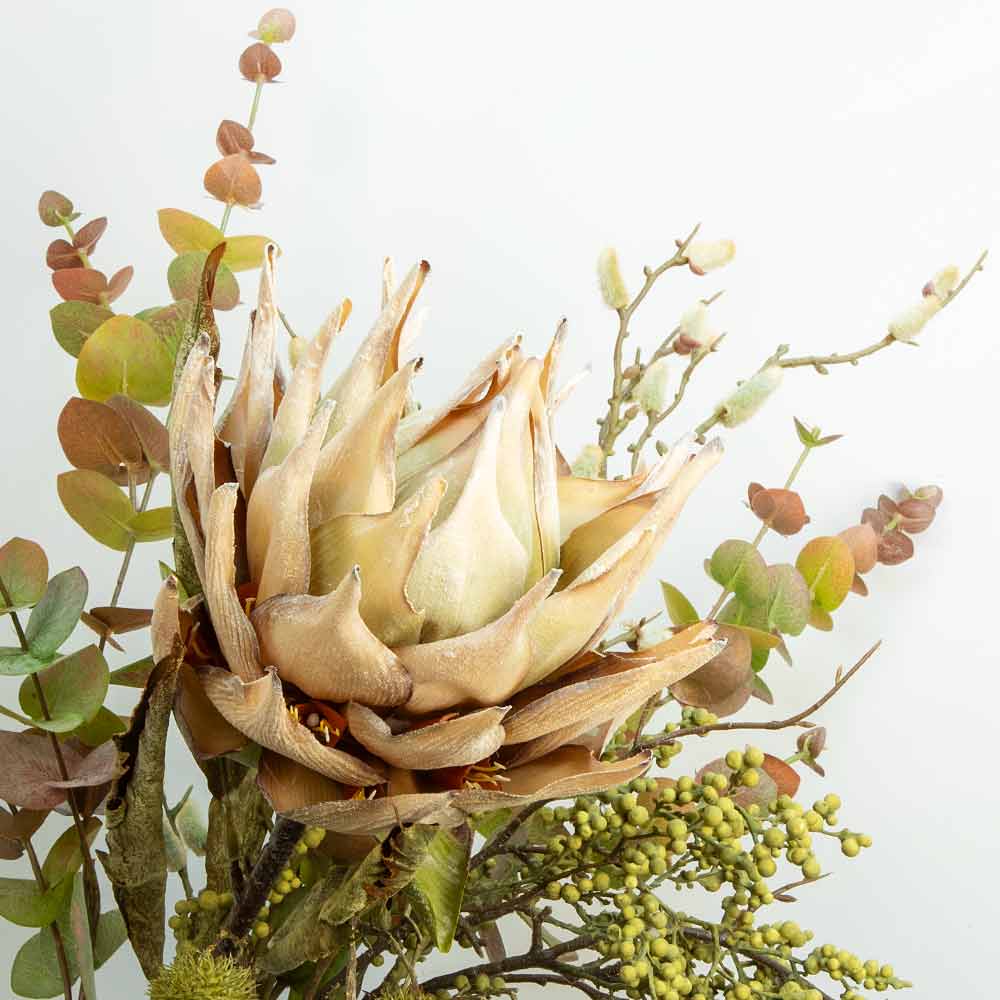 Artificial Protea Stem in Cream