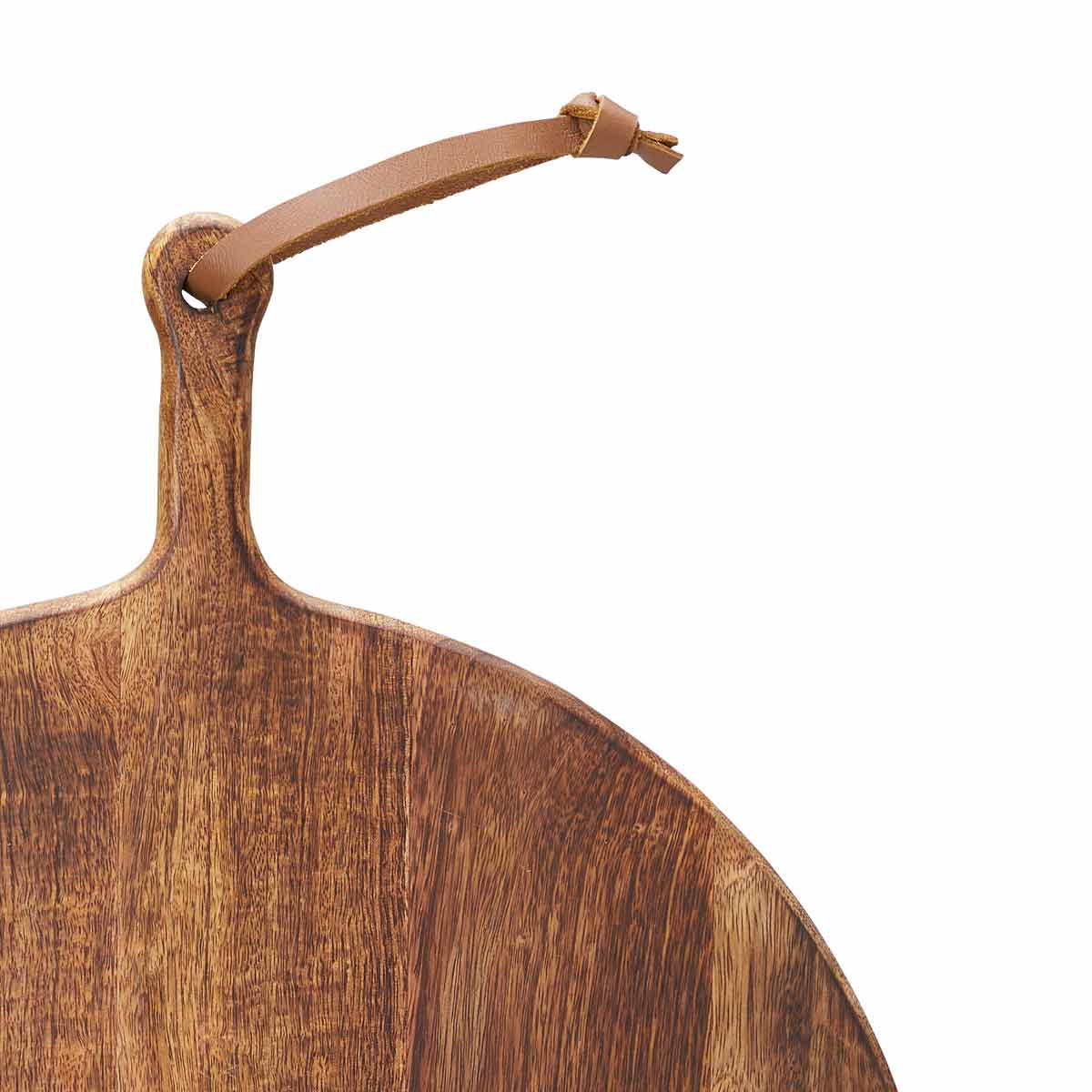 Asha Round Wooden Chopping Board - Large - Close up