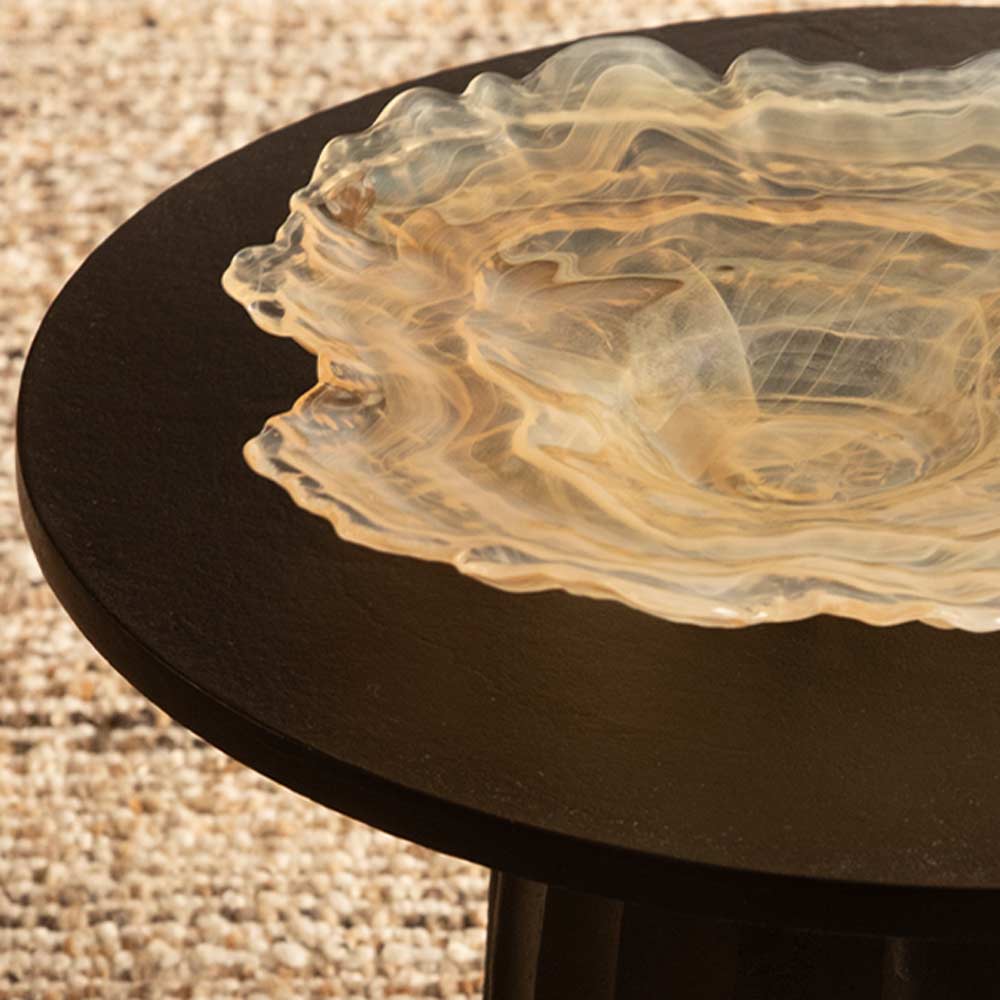 Asimi Decorative Glass Bowl - Light Honey