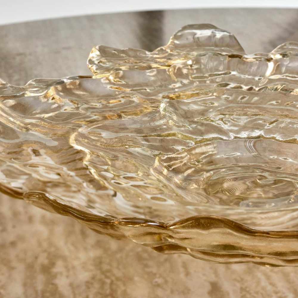 Asimi Decorative Glass Bowl - Light Honey