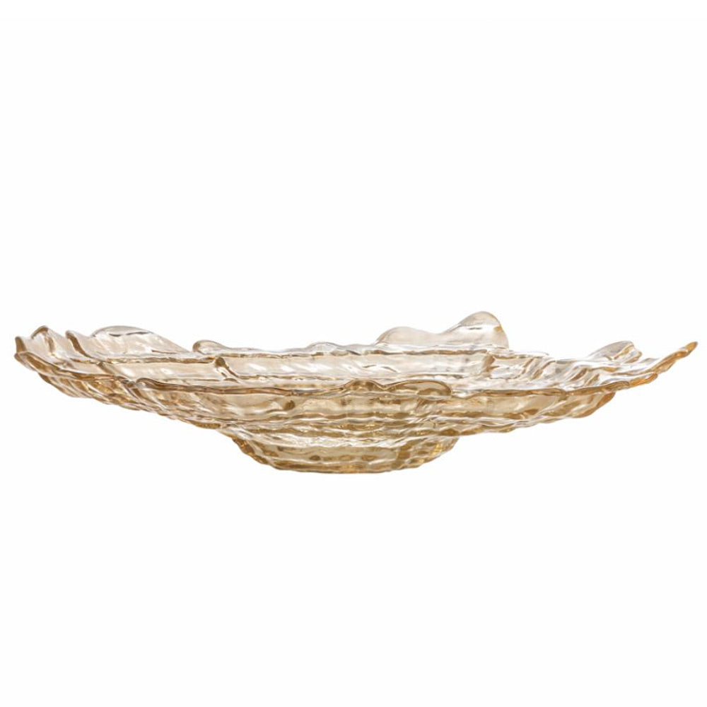 Asimi Decorative Glass Bowl - Light Honey