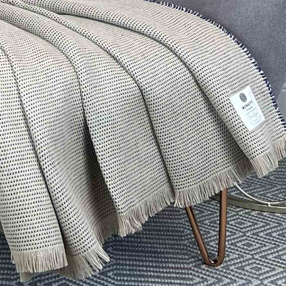 Athens Linen Chunky Throw – McNutt of Donegal - Placed on chair