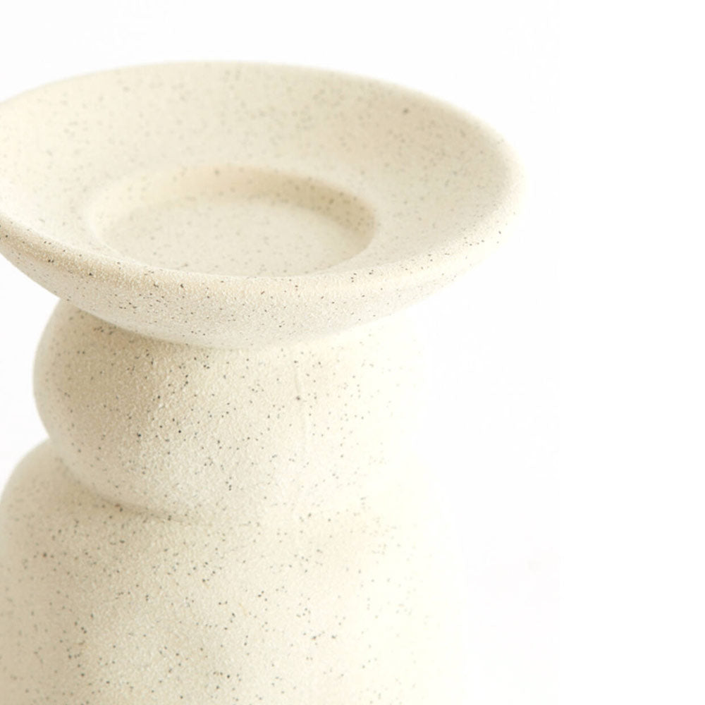 Atrani Matt Cream Ceramic Candle Holder