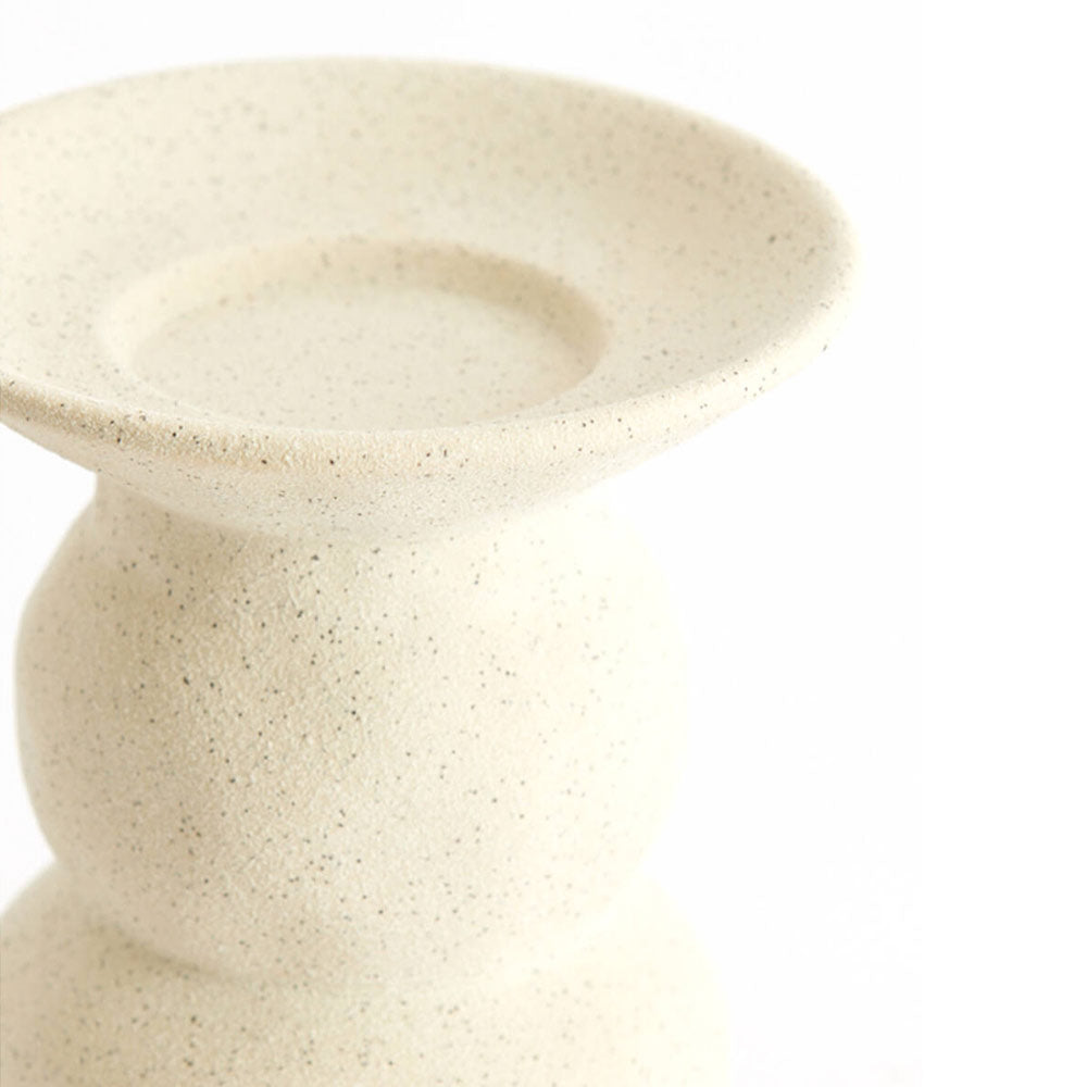 Atrani Matt Cream Ceramic Candle Holder