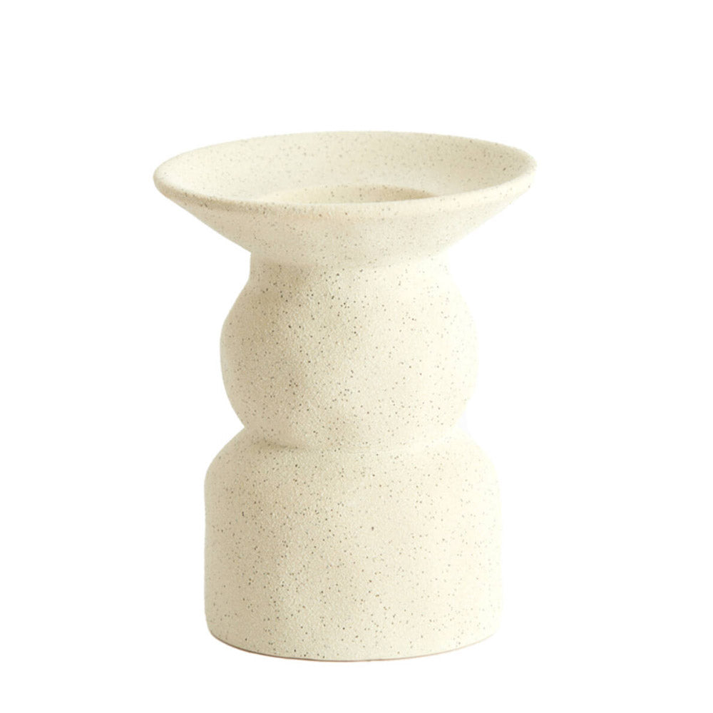 Atrani Matt Cream Ceramic Candle Holder