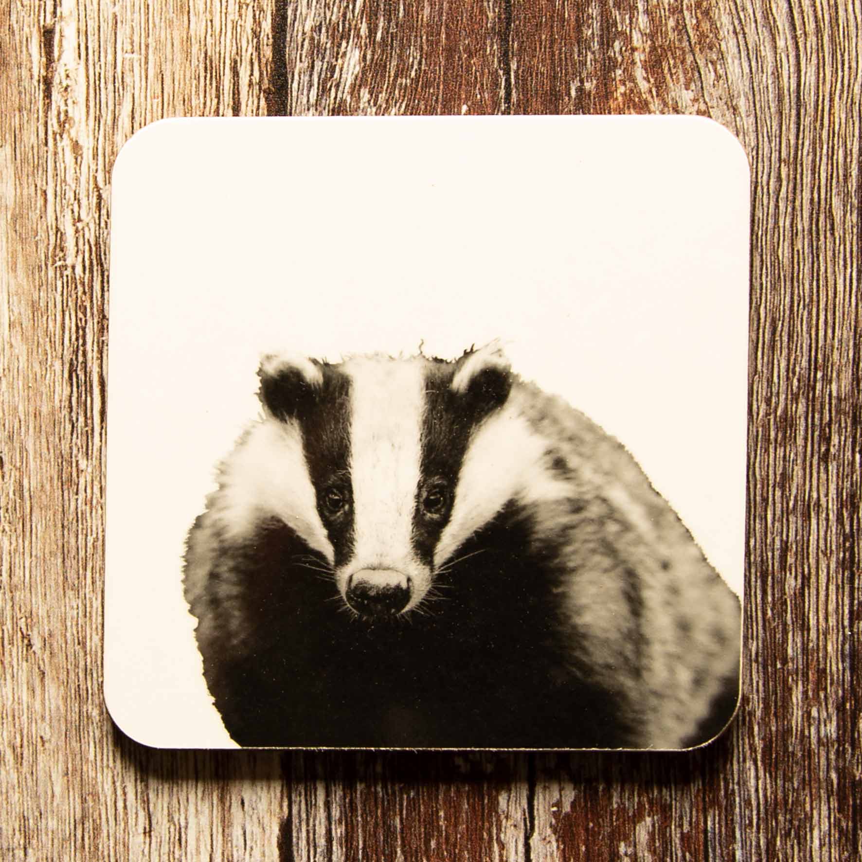 Badger Coaster - White