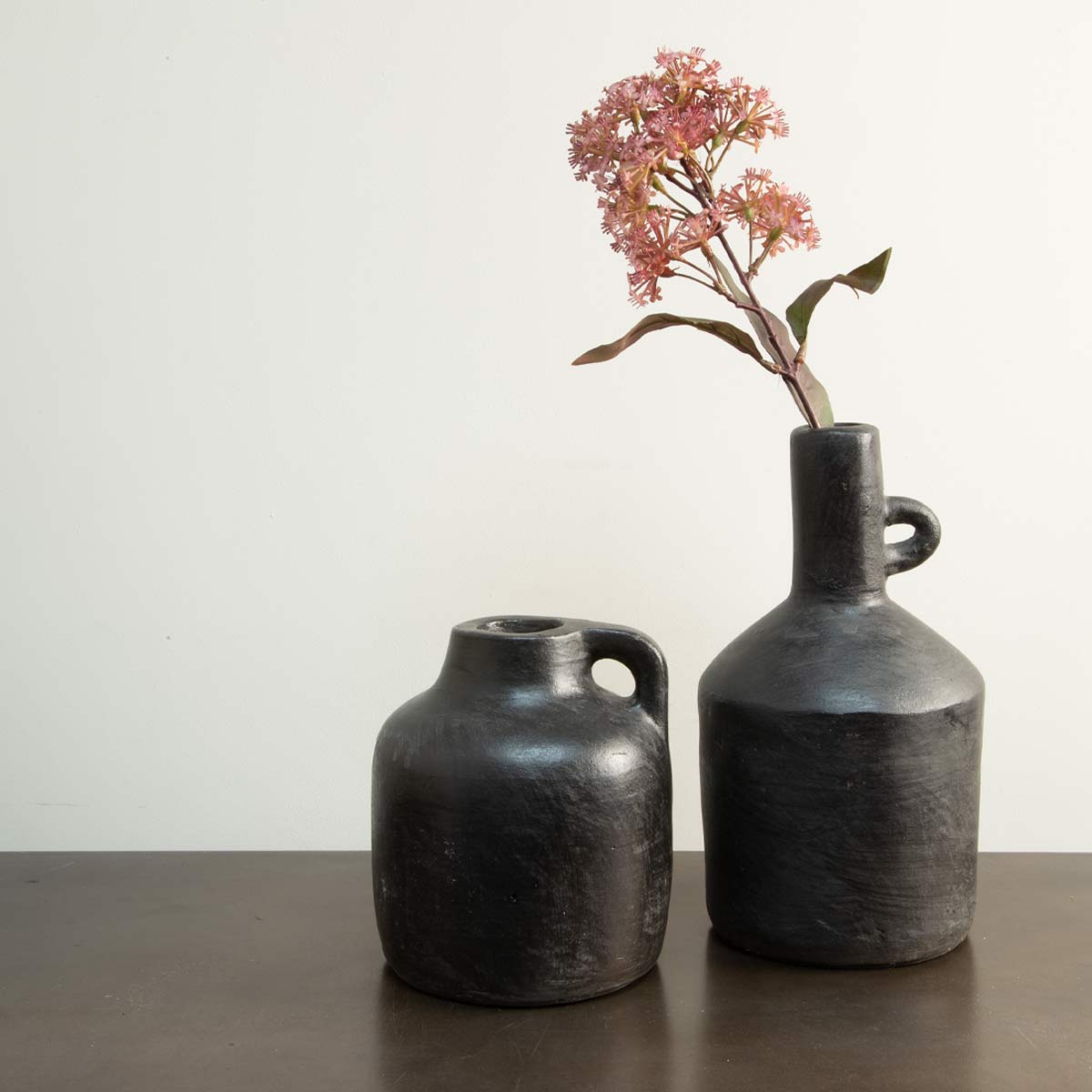 Baku Terracotta Vase in Black - Tall