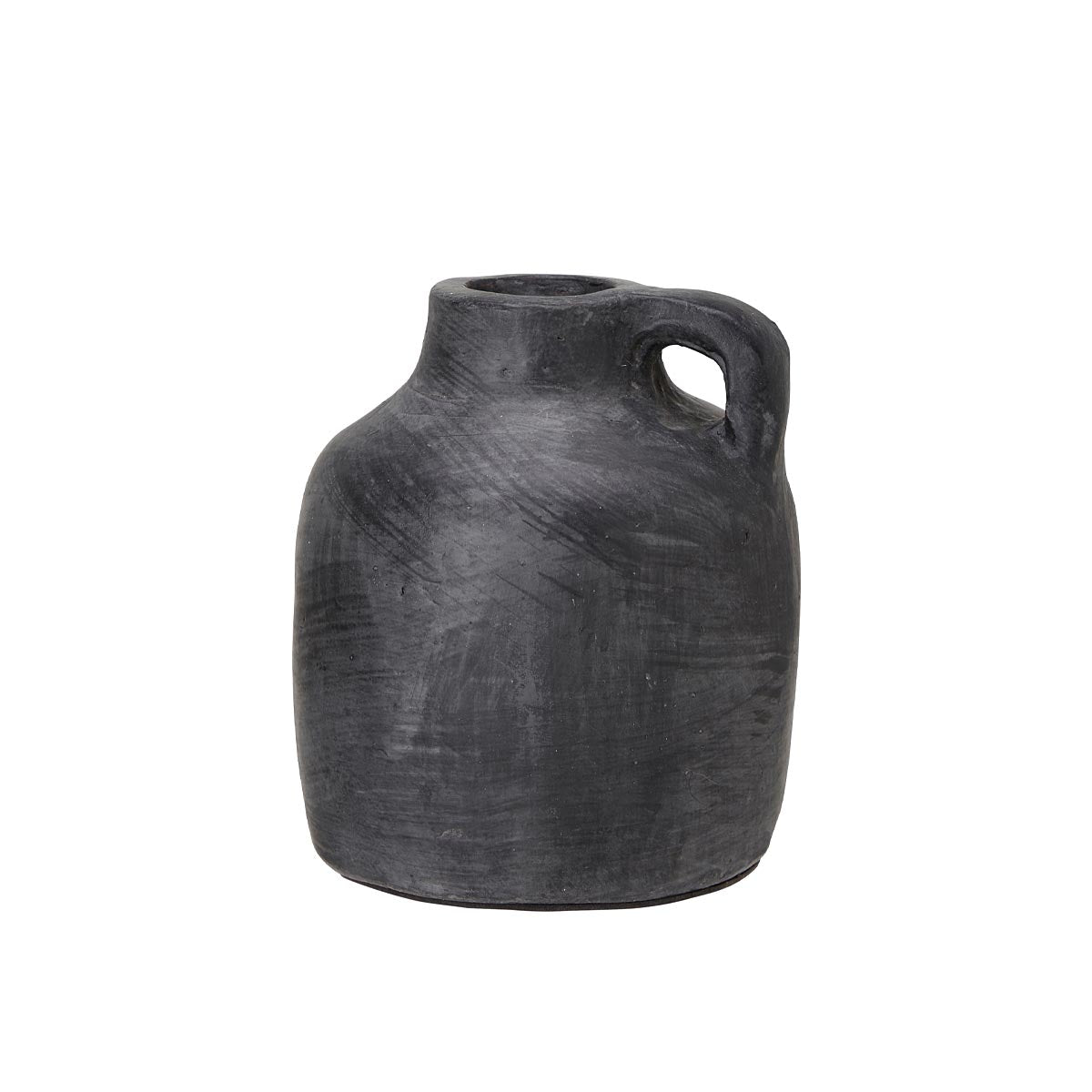 Baku Vase in Black Terracotta - Short