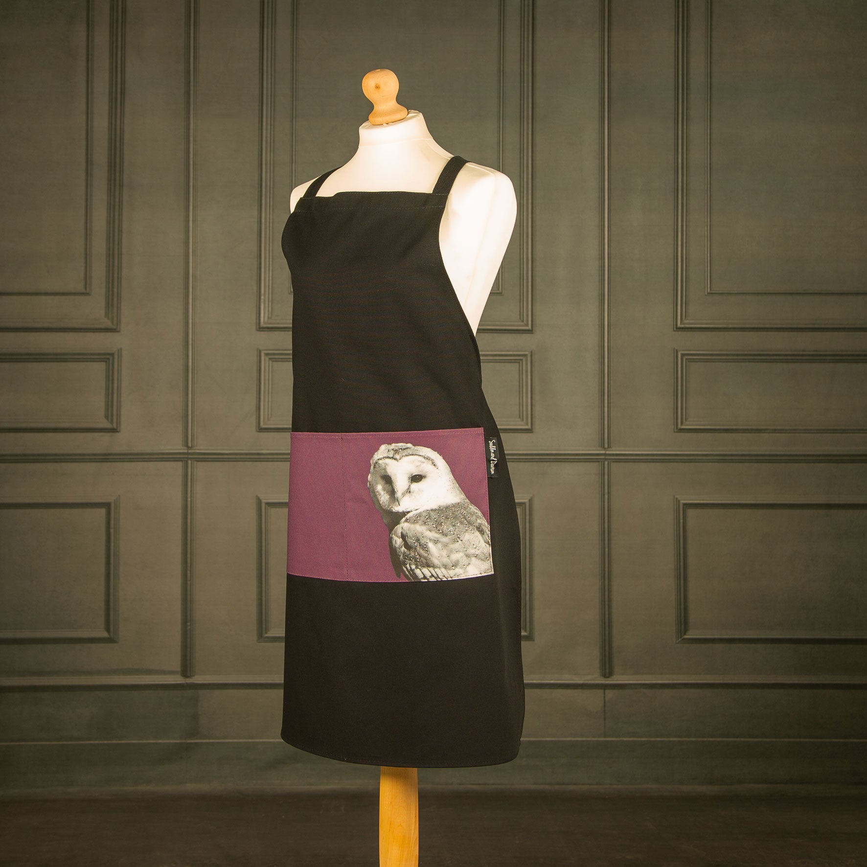 Barn Owl Apron - Mulberry