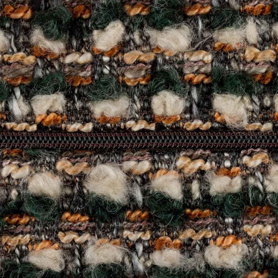 Benson Square Cushion in Green and Copper