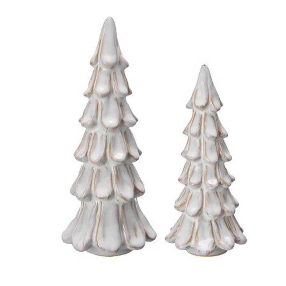 Bertie Christmas Trees - Set of Two - Off White