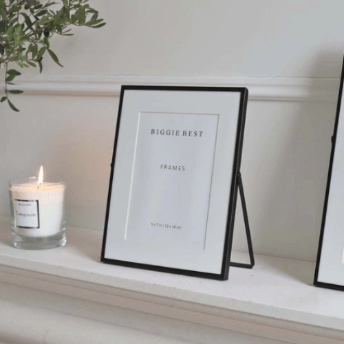 Black Metal Easel Photo Frame 5x7