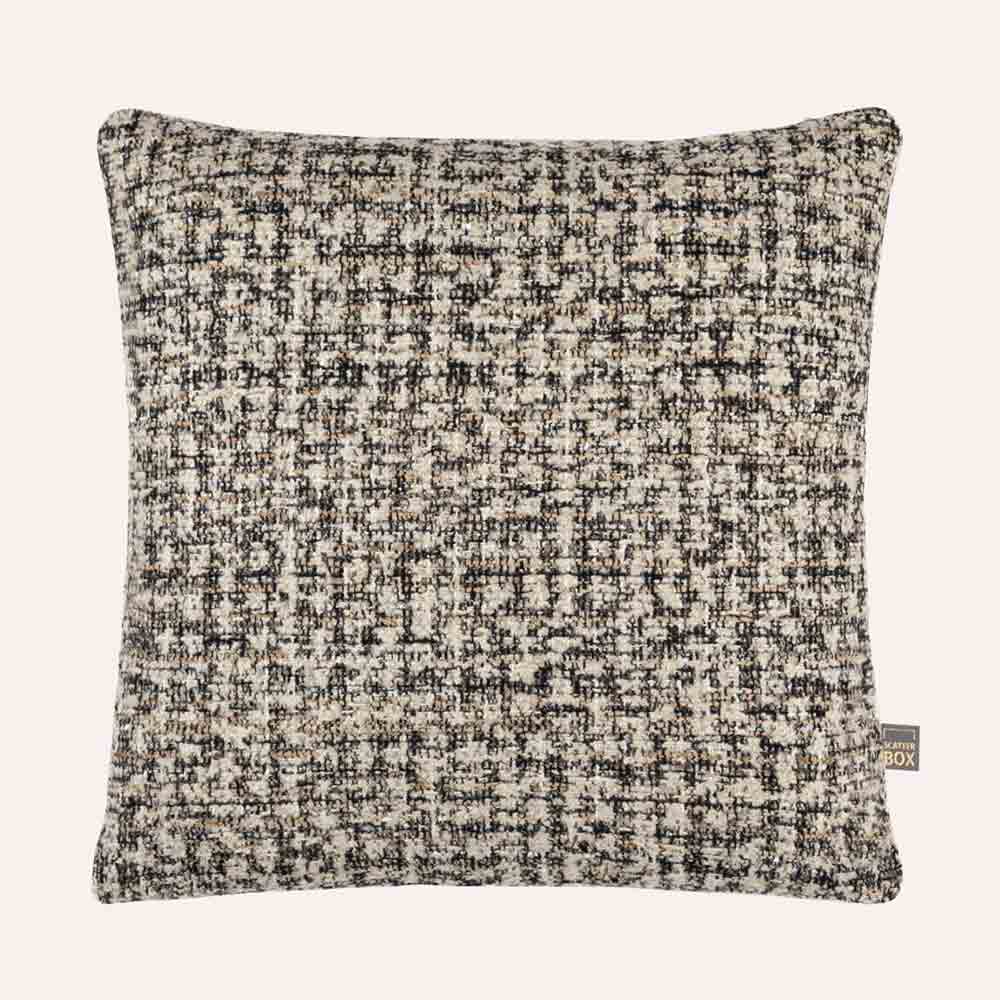 Blair Cushion in Natural and Black - Large Square