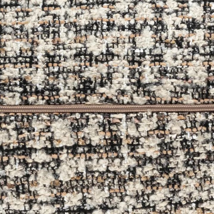 Blair Square Cushion - Black and Natural - Close up