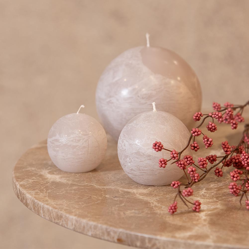 Bolo Sphere Candle - Linen