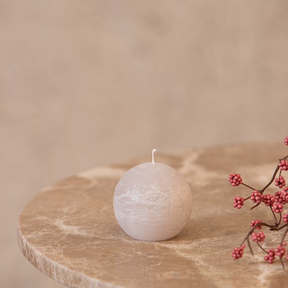 Bolo Sphere Candle - Linen