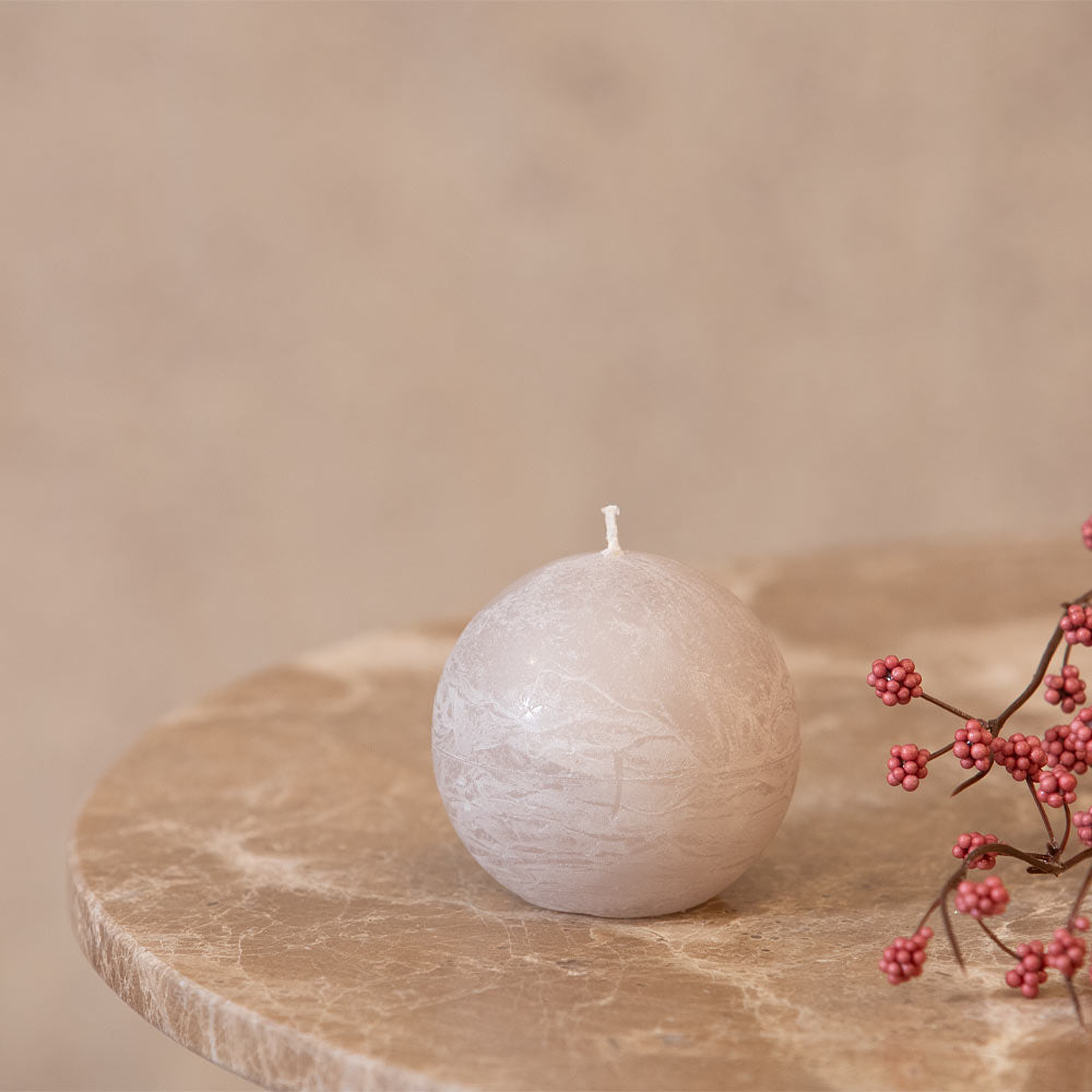 Bolo Sphere Candle - Linen