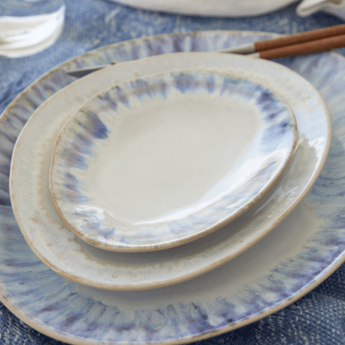Brisa Ria Blue Oval Mini Plate