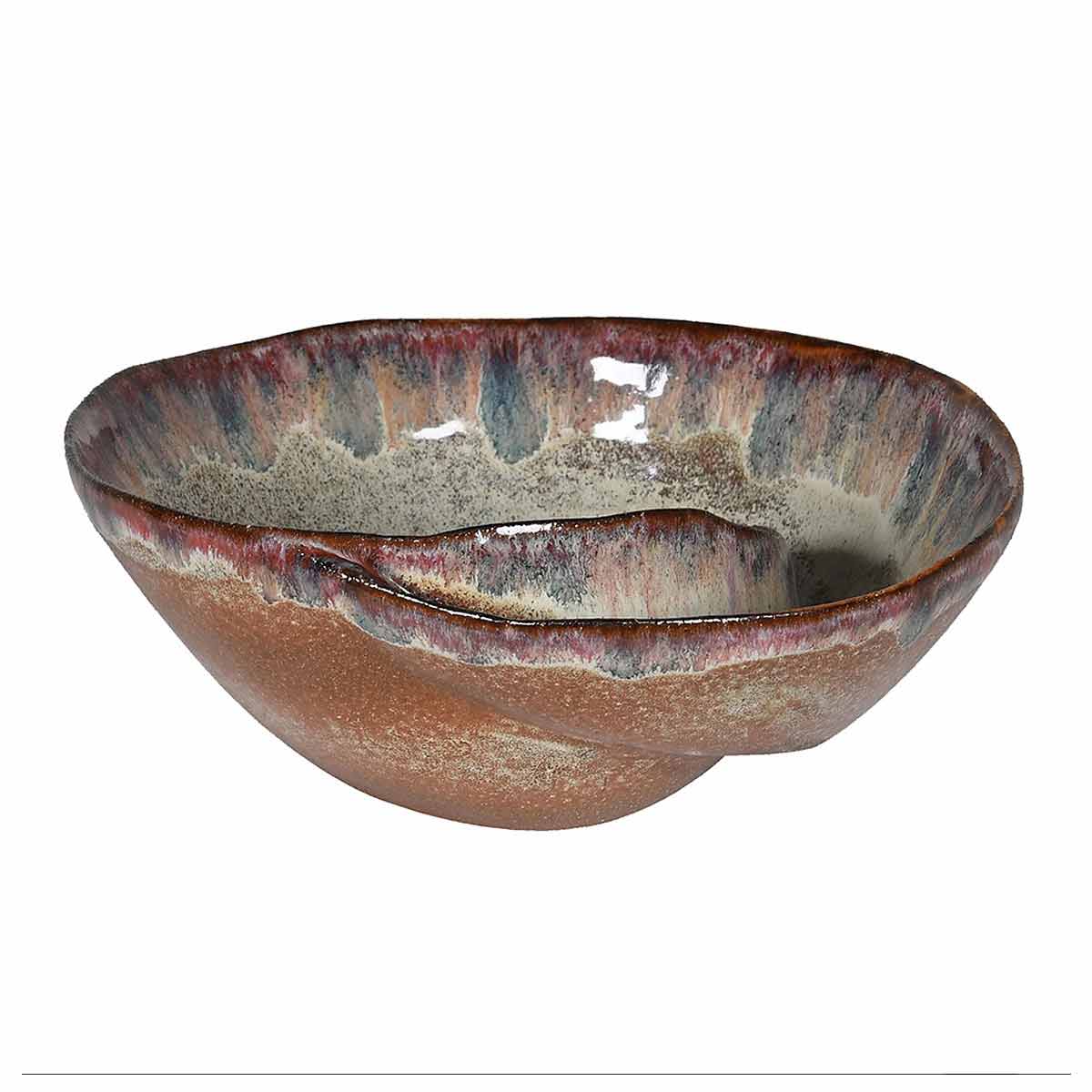 Brown Ombre Shell Effect Bowl
