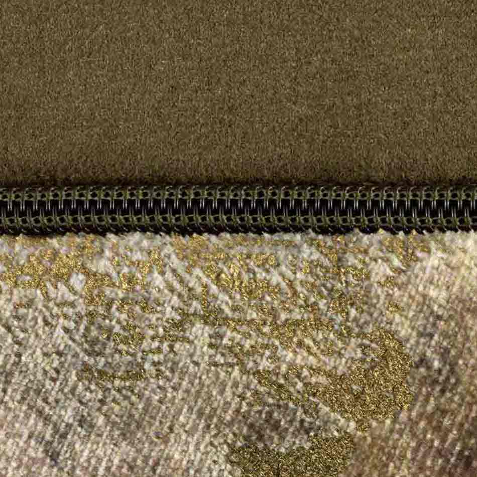 Caesium Large Oblong Cushion - Gold and Olive Green