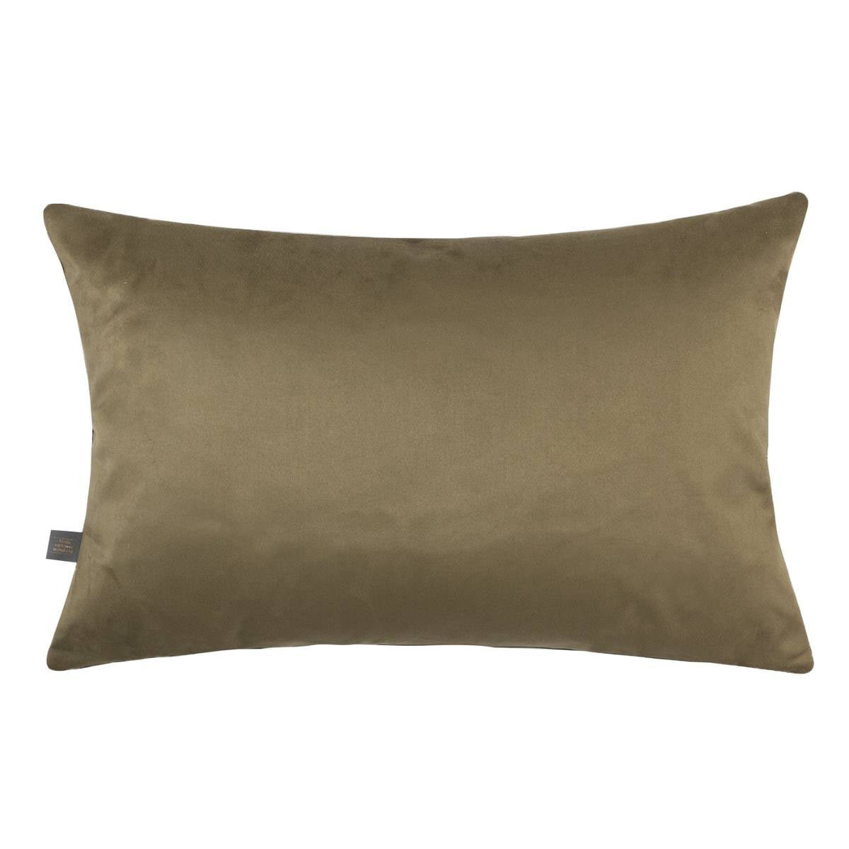 Caesium Large Oblong Cushion - Gold and Olive Green