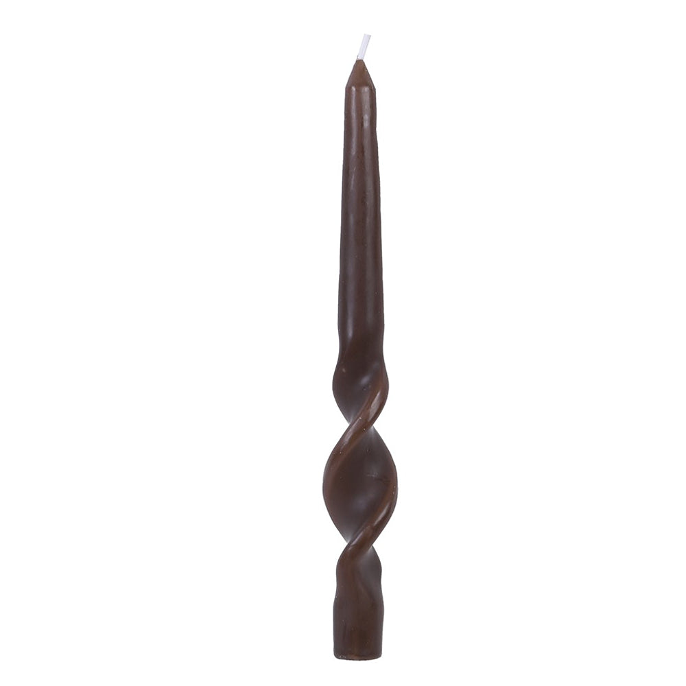 Caramel Twist Dinner Candles - Set of Two