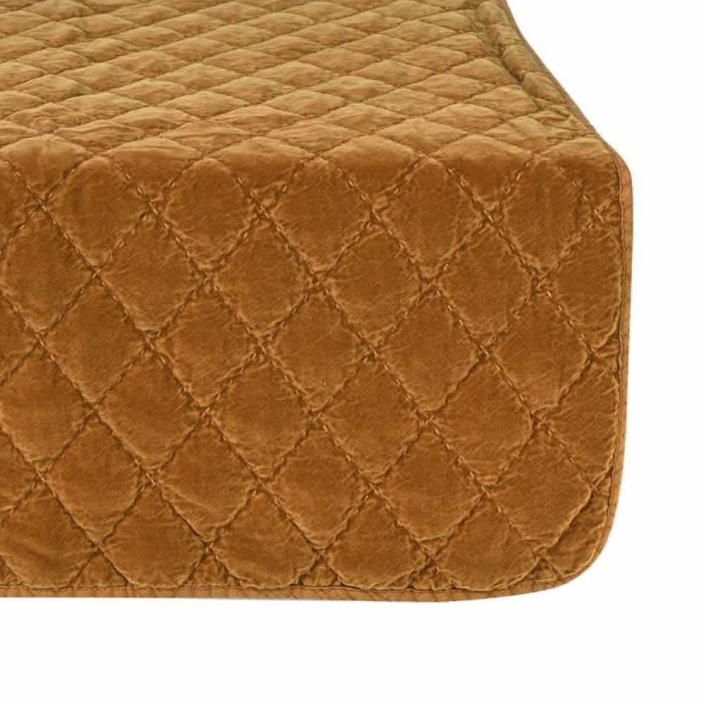 Close-up of a Caramel Bed Spread - King Size - fabric surface