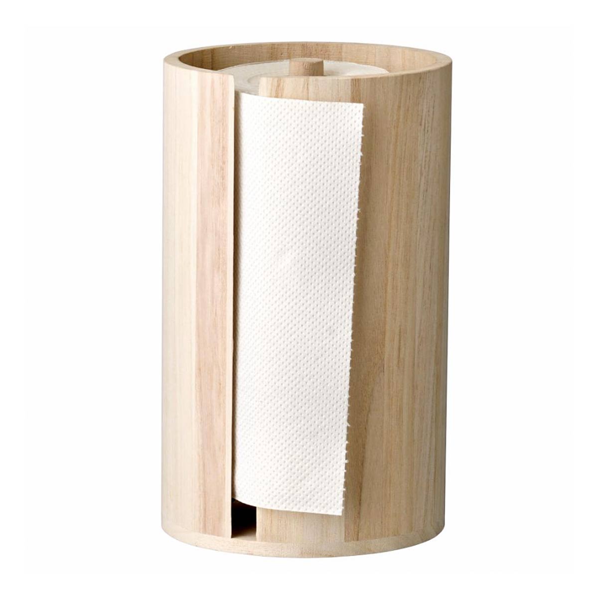 Celian Wooden Kitchen Roll Holder - Natural