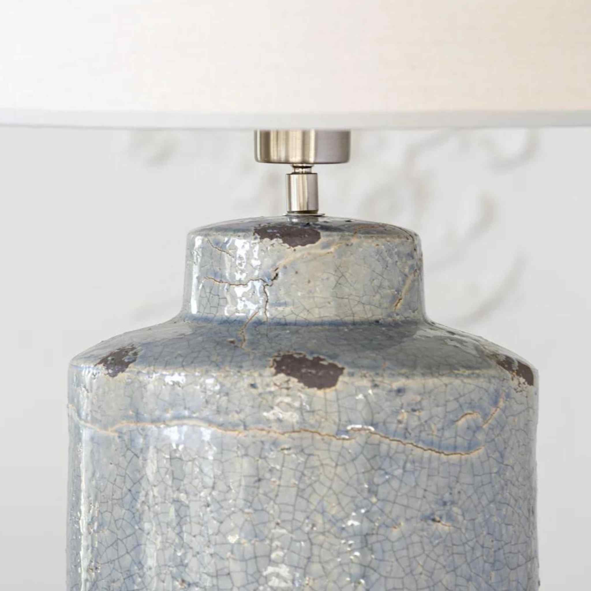 Ceramic Lamp Neptune with Cream Shade