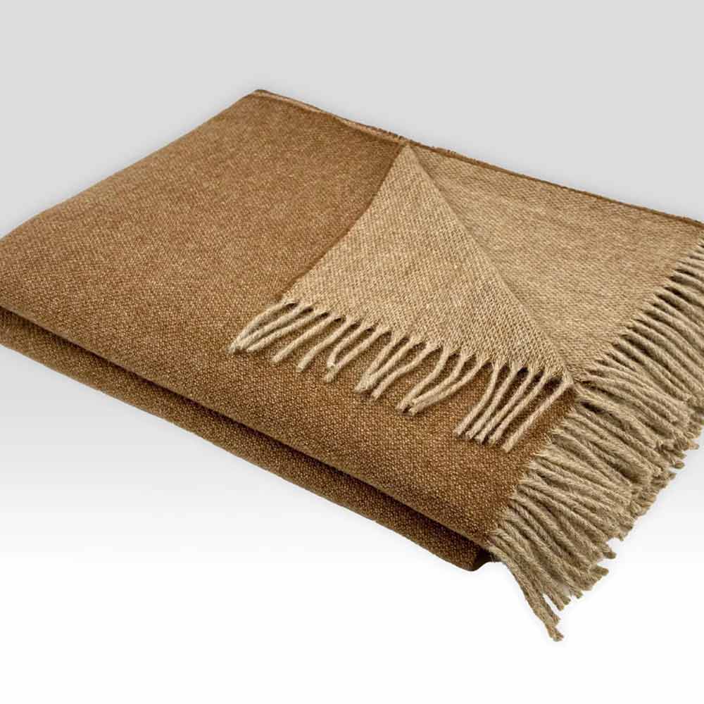 Chestnut Reversible Pure Wool Throw - McNutt of Donegal