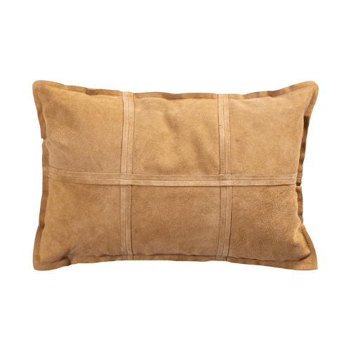 Cobie Camel Suede Cushion - Oblong