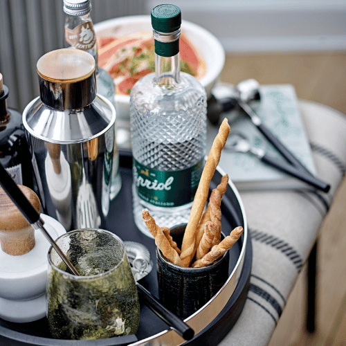 Cocktail Bar Set - Silver and Black