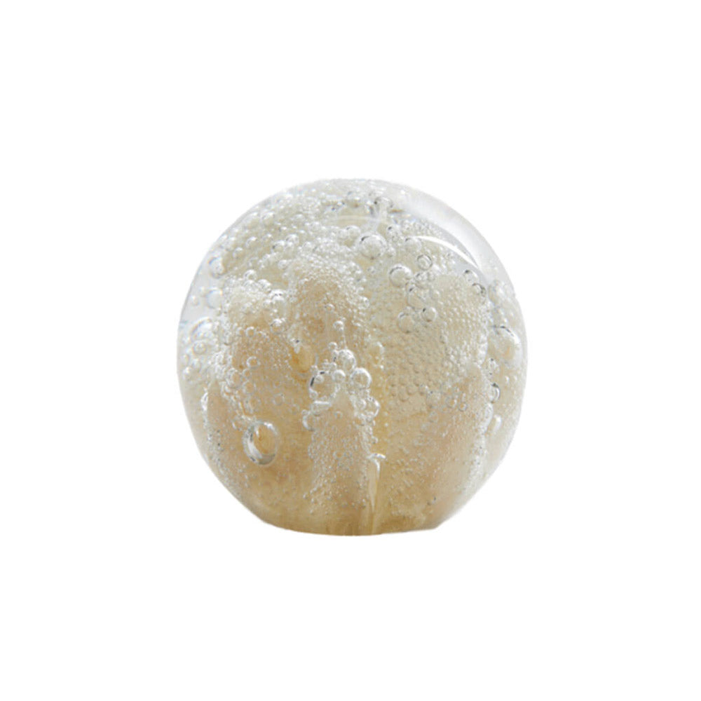 Coral Decorative Glass Orb - Cream