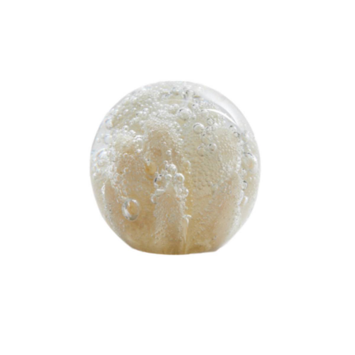 Coral Decorative Paperweight with bubbles on a white background