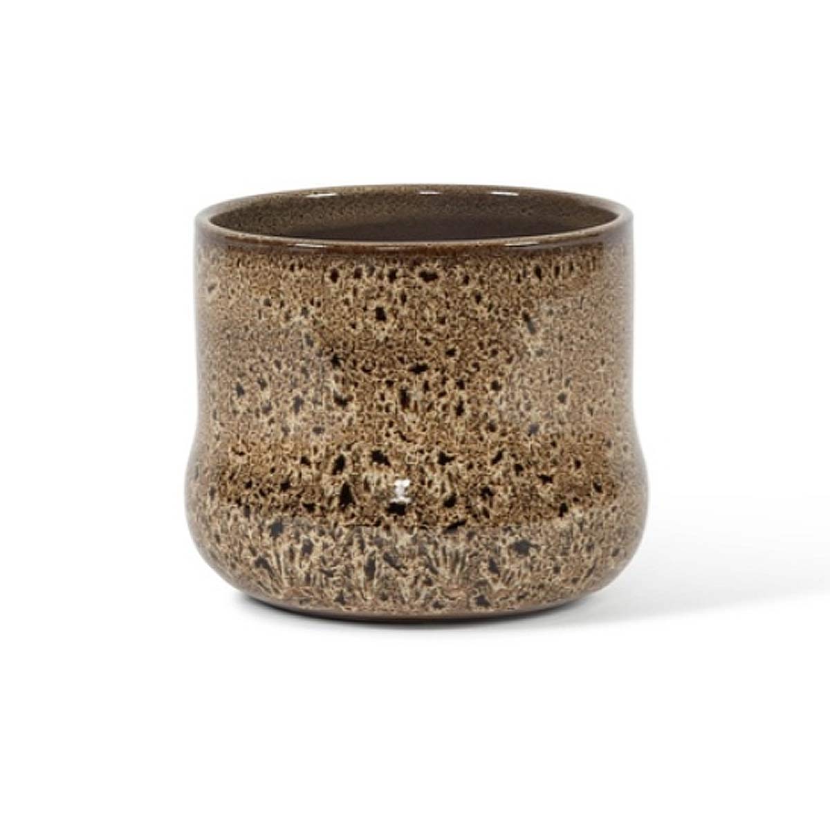 Cream and Brown Speckled Plant Pot - Small