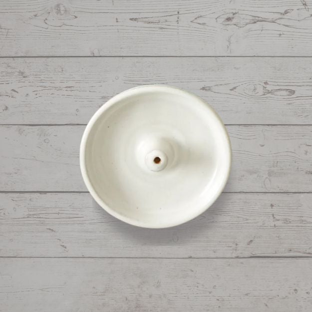 Cream Stoneware Incense Stick Holder